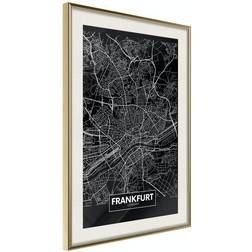 Arkiio Affisch Dark Map of Frankfurt [Poster] 40x60 Poster